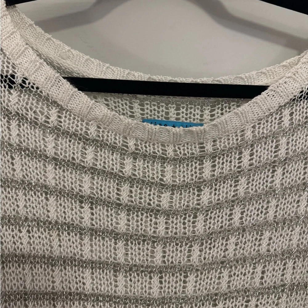 Alice + Olivia Designer Mesh Crew Neck Sweater size Large - Picture 6 of 11